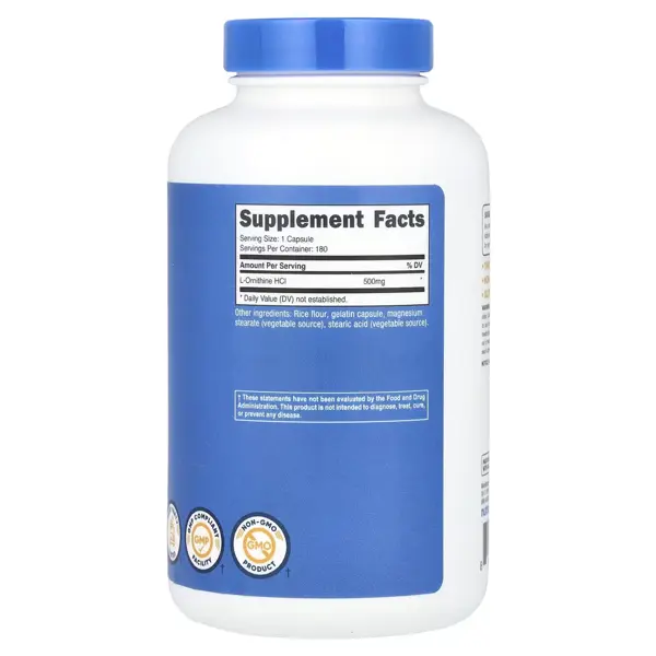 Nutricost L-Ornithine 500 mg Capsules